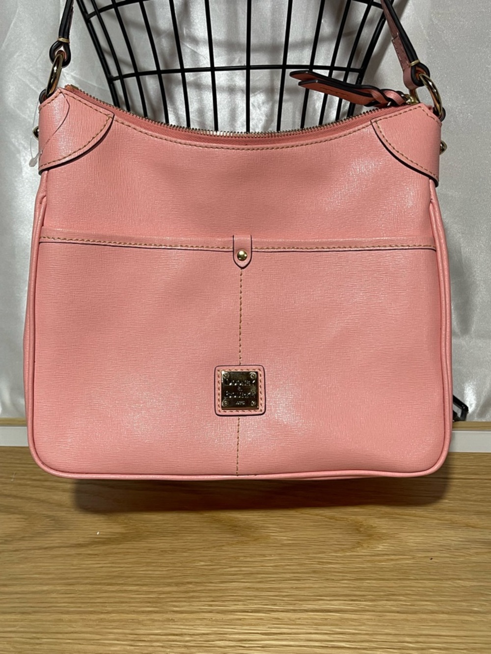 Dooney& Brouke Authentic Blush/Pink Kiley Hobo/Croissant Shape/Saffiano Y2K